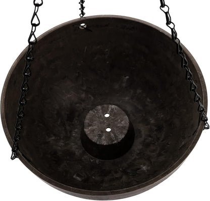 DEAYOU 2 Pack Resin Hanging Planters for Indoor Plants, 10" Hanging Flower Pots with Drainage Holes, Hanging Baskets with Chain and Hook for Garden, Outdoor, Balcony Decor (Marble Pattern)