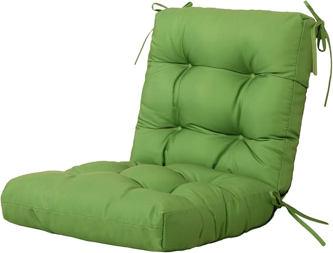 ARTPLAN All Weather Chair Outdoor Cushions Wicker Tufted Pillow with Back for Outdoor Furniture