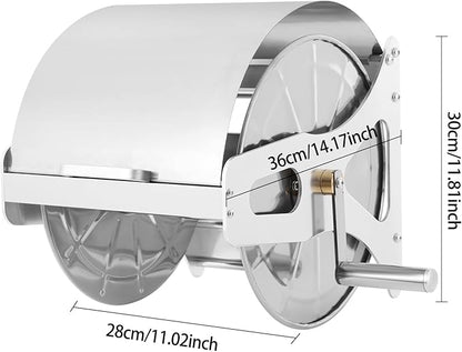 Retractable Garden Hose Reel， Available Hose Length 164.04-Ft， Wall Mounted Hose Reel, Garden Hose Reel，For Watering Lawns and Flowers, Washing Cars
