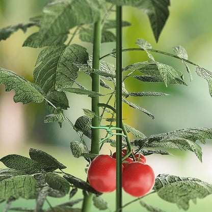 AC Infinity Heavy-Duty Twist Ties, 10m (32.8 ft.) All-Purpose Reusable Green Wire Plant Ties, for Gardening, Plant Support, and Home Office Organization