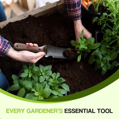 Gracfulcub Garden Knife for Weeding, Garden Tools with Sheath, Full-Tang Wood Handle, 7" Stainless Steel Blade with Cutting Edge