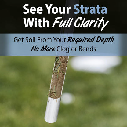 Sleekspace Soil Probe with Small Soil Sampler Bags. 20" Soil Sample Probe Rod. Patent Pending Ground Probe Design for Tidy Strata in Soil Test Sampling.