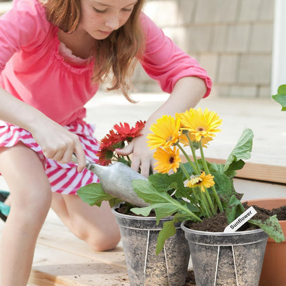 33PCS Frosted Clear Plastic Plant Pots with 33 Plant Labels 4/5/6/7/8/9 Inch Thickened PP Nursery Pots for Indoor Outdoor Plants