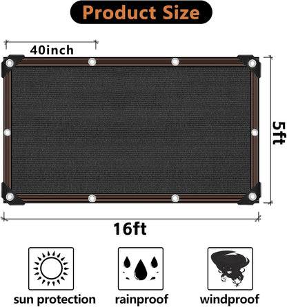 Shade Cloth - 70-90% Sunblock Net for Garden Patio,Shade Sails for Plants Greenhouse Outdoor Pergola Lawn Swimming Sun Shade Cloths for Kennel Chicken Coop Easier to Hang Shade Net Cover