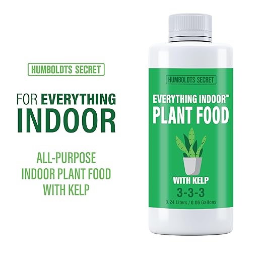 Humboldts Secret Everything Indoor Plant Food with Kelp | Liquid Concentrate Indoor Plant Fertilizer 3-3-3 All Purpose Plant Food for House Plants (8 Ounce)
