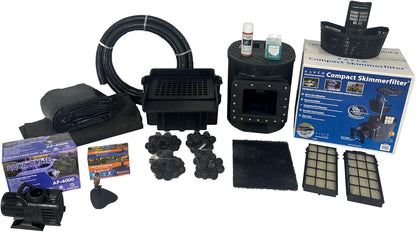 HALF OFF PONDS Savio Select 4,000 GPH Submersible Pump Pond Kit with 15' x 20' PVC Plastic Pond Liner for Water Garden & Koi Pond