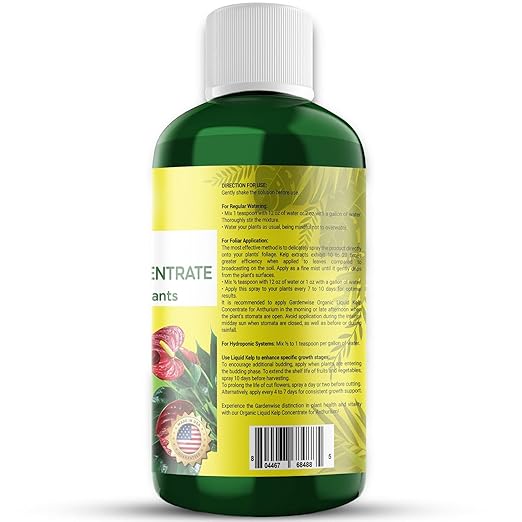 Organic Premium Seaweed Anthurium Fertilizer - Liquid Kelp Plant Food - Nutrient-Rich Soil Enhancer (8 OZ)