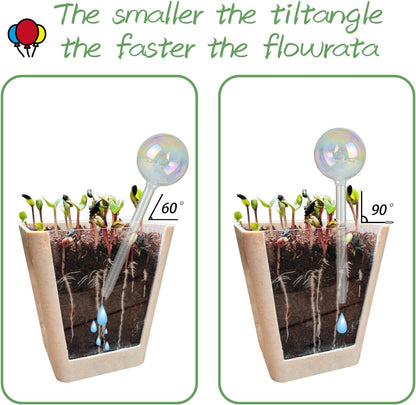 3Pcs Small Watering Globes Colorful Small Plant Watering Globes Plant Watering Globes Hand Blown Glass Indoor Plant Watering Globes