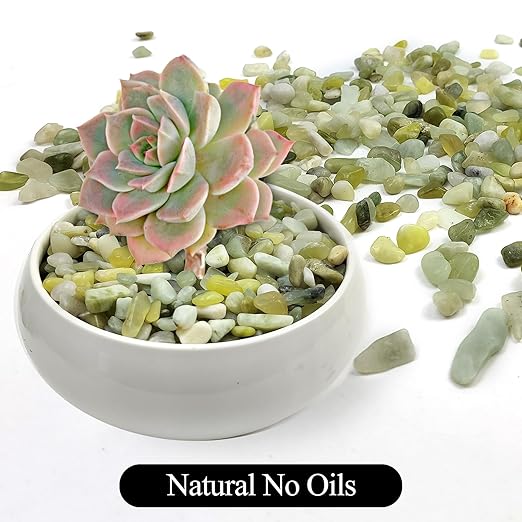 10LB Jade Pebbles for Landscaping, 0.7-1.2 Inch Natural Decorative Stones, Polished River Rocks for Succulent,Planters, Landscaping, Vase, Flowerpot, Indoor Plants and Outdoor Garden Decoration