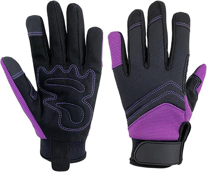 Synthetic Leather Spandex Mechanic Thorn Proof & Puncture Resistant Working Gloves with Touchscreen Support for Safety Work and Gardening