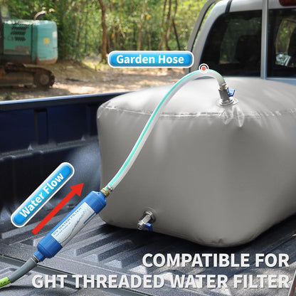 Water Storage Bladder for Drinking, TPU Water Bladder Tank, No BPA & PVC Portable Collapsible Flexible Container for RV Camping, Emergency Water Supply & Irrigation, Food-grade Materials, 100 Gallon