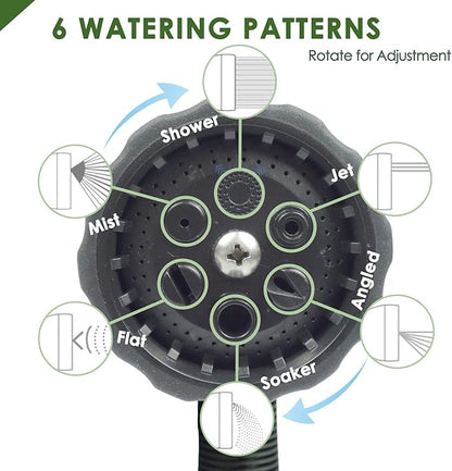 Garden Hose Nozzle Heavy Duty Water Hose Nozzle with Adjustable Watering Patterns High Pressure Sprayer Nozzles, Pefect for Car Washing and Pets Showering