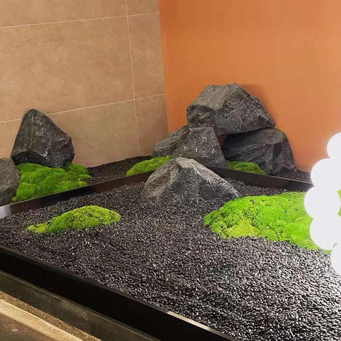 10 lbs Small Black Pebbles for Indoor Plants. 3/8 inch Decorative Black River Rocks for Succulent Potted Plant, Vase, Landscaping and Outdoor Garden Rocks