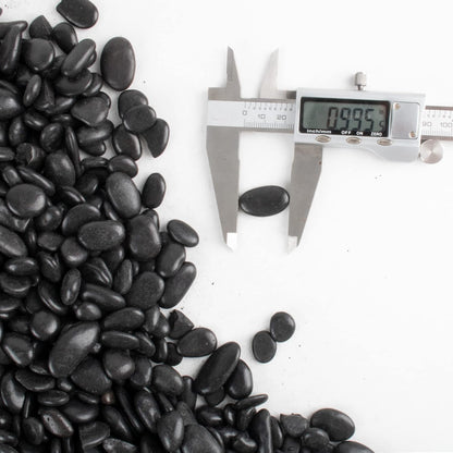 Black Pebbles for Plants 18lb 0.5"- 1" Aquarium Gravel Decorative Polished Stones Natural River Rocks for Fish Tank