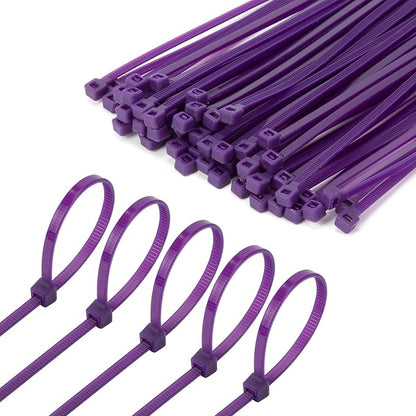 6 Inch Purple Zip Tie 1000 PCS, 18 Lbs - Small to Medium Zip Tie, Nylon PA66 UV Resistant Cable Tie for Indoor and Outdoor Use - Ideal for bundling and securing objects
