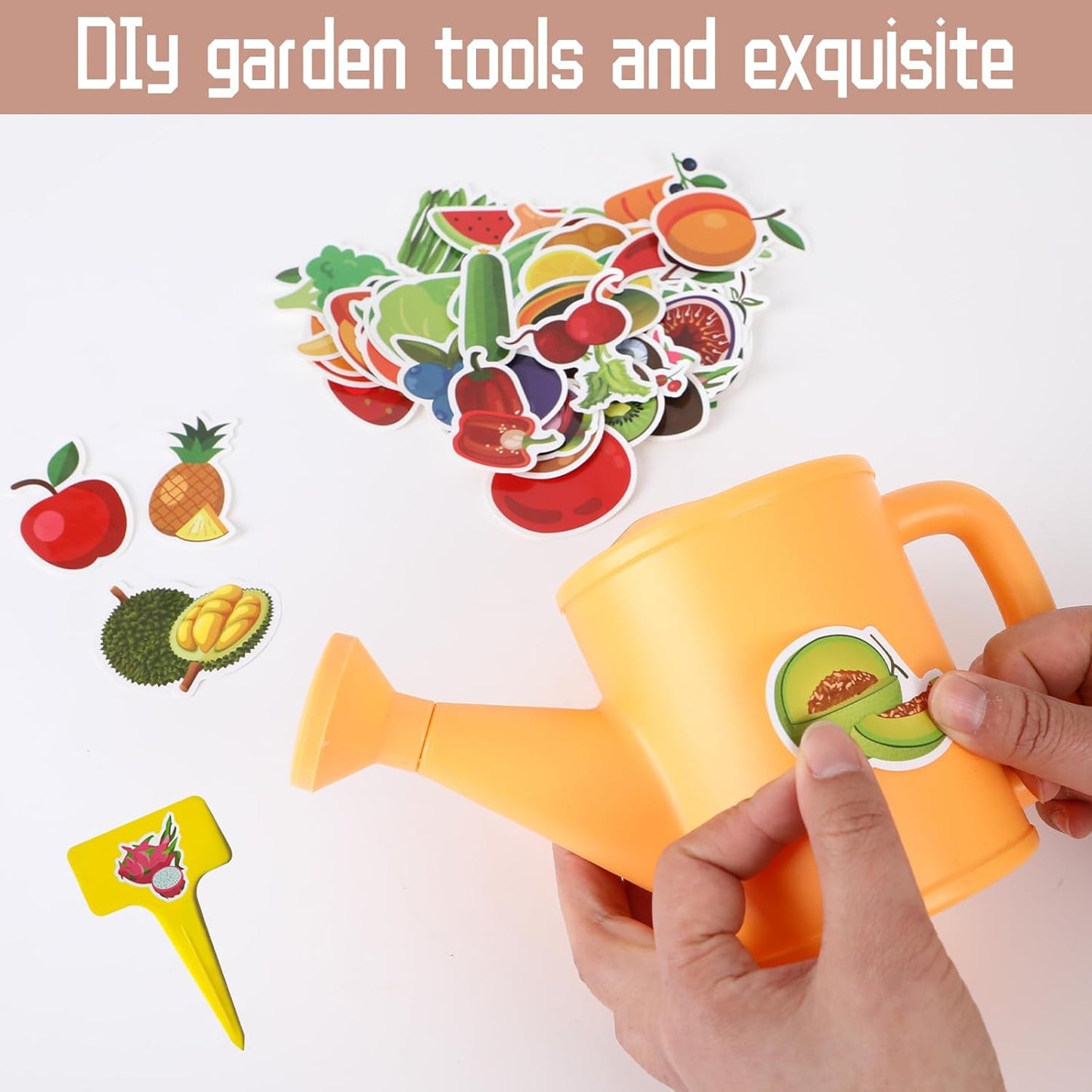 Kids Gardening Set, Kids Gardening Tools with Watering Can, Shovel, Rake, Gloves, Waterproof Apron and Storage Bag, Children Garden Tool for Boys Girls Age 3 4 5 6 7 8