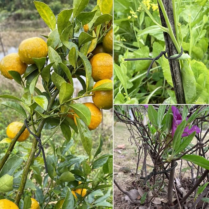 Tenn Well Garden Wire, 66 Feet 2.8mm Bendable Garden Plant Ties for Climbing Plants, Tomatoes, Climbing Roses, Trellises (2PCS X 33 Feet, Black)