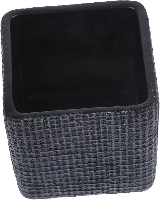 Creative Nordic Style Cement Flowerpot with Drainage Succulent Planter for Indoor Home Office Decor Modern Straight-Edged Geometric Design Container