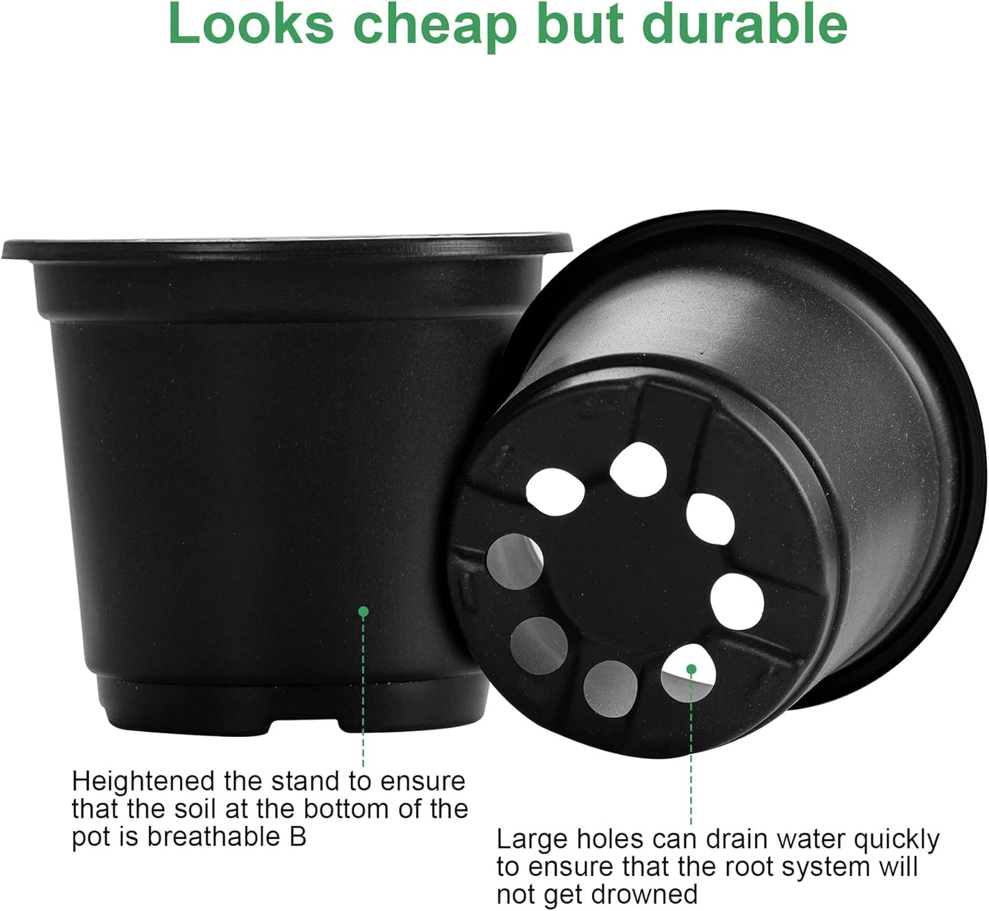 MIXC Plant Nursery Pots with Humidity Dome 4" Soft Transparent Plastic Gardening Pot Planting Containers Cups Planter Small Starter Seed Starting Trays for Seedling with 10pcs Plant Labels，30 Sets…