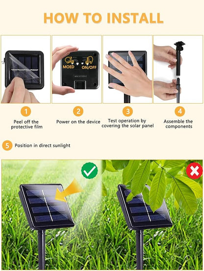 6 Pack Solar Christmas Lights Outdoor Waterproof, 600 LED 198 FT Solar Powered String Lights Outdoor with Green Wire 8 Lighting Modes, Mini LED Xmas Tree Light for Fence Party Decorations, Warm White