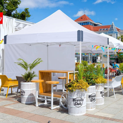 10x10 pop up Canopy Tent, Outdoor Patio Canopy Tent with sidewalls, Heavy Duty Commercial Instant Canopy Tent with Sand Bags for Deck, Party, Camping, Backyard, Playground, White