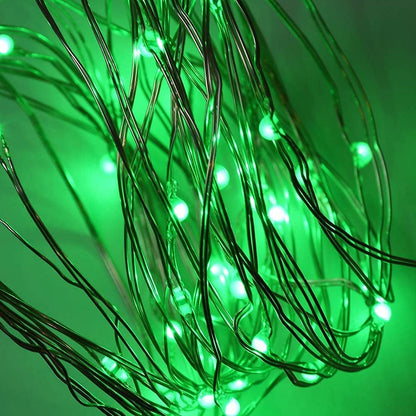 2 Pack Solar Powered Fairy String Lights Outdoor Waterproof 8 Modes Twinkle Christmas Decorations Lights, Each 33ft-100LED, 40ft-120LED, 66ft-200LED, 80ft-240LED, (Green, 33)