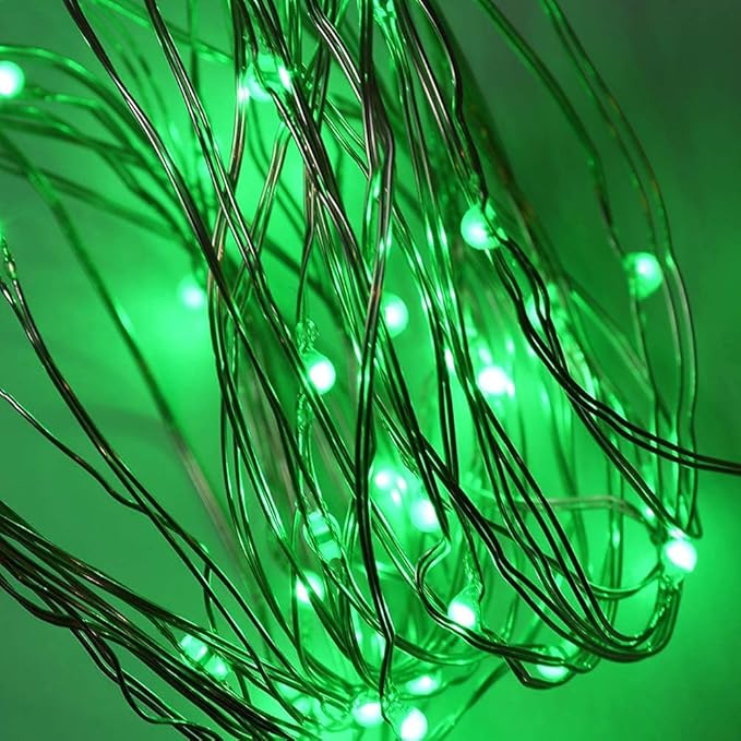2 Pack Solar Powered Fairy String Lights Outdoor Waterproof 8 Modes Twinkle Christmas Decorations Lights, Each 33ft-100LED, 40ft-120LED, 66ft-200LED, 80ft-240LED, (Green, 66)