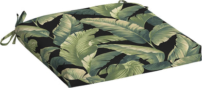 Arden Indoor/Outdoor Seat or Rocking Chair Cushion, 19 x 18, Water Repellent, Rain Proof, Fade Resistant Cushion for Rocking or Dining Chairs Onyx Cebu