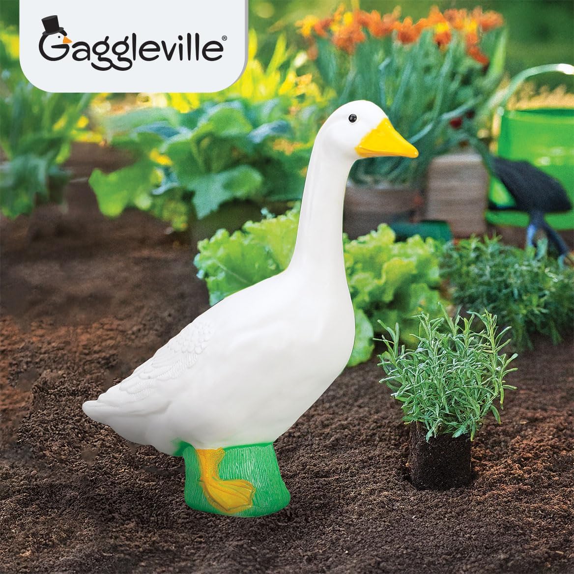 Fox Valley Traders Gaggleville Porch Goose™ Baby 17" H Statue