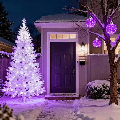 LUCKY SHINE 150 LED Cool White Christmas Lights, UL 50 FT White Wire Decorative Lighting String, for Indoor and Outdoor Party, Garden, Patio.