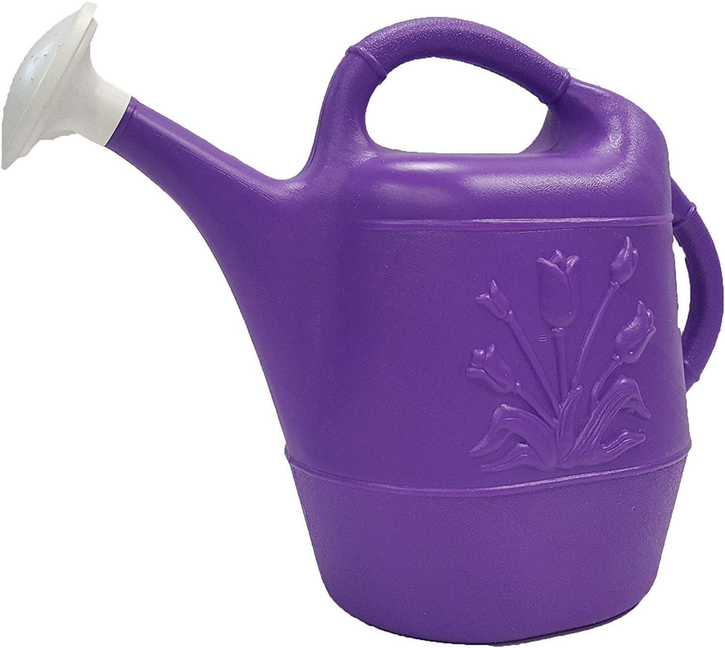 PMU 2 Gallon Watering Can - Garden Watering Can for Indoor & Outdoor Plants - Plastic Water Can with Detachable Sprinkler Head - Large Water Pot, Made in USA - Purple Pkg/12