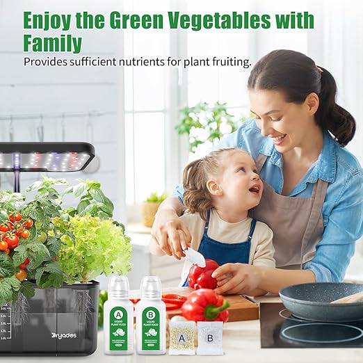 Hydroponics Nutrients(800ml in Total), All Purpose Plant Food A&B Hydroponics Supplies, Indoor Plant Fertilizer for Hydroponics Growing System, Hydroponic Solution for Herbs Vegetables