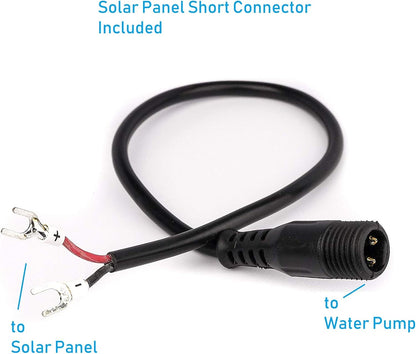 12V-24V DC Brushless Submersible Water Pump 196 GPH for Solar Fountain Hydroponics and Aquaponics