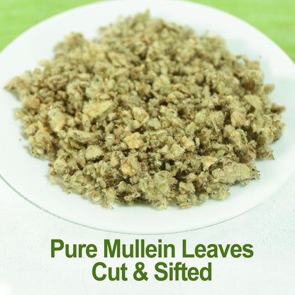 FullChea - Mullein Leaf Tea, 2.5oz/71g - Mullein tea for lungs - Naturally Loose Leaves Herb, Cut & Sifted - Non-GMO - Caffeine-free - Support Respiratory Health