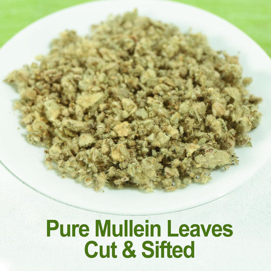 FullChea - Mullein Leaf Tea, 2.5oz/71g - Mullein tea for lungs - Naturally Loose Leaves Herb, Cut & Sifted - Non-GMO - Caffeine-free - Support Respiratory Health