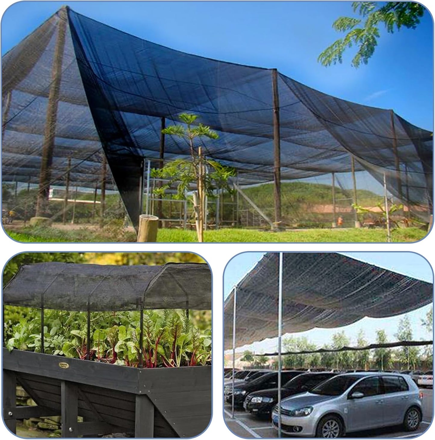 LOVE STORY 10x20FT 55% Black Shade Cloth Sun Shade Net UV Resistant Mesh Tarp Plant Cover Sunblock Net for Garden,Greenhouse,Vegetables,Flowers