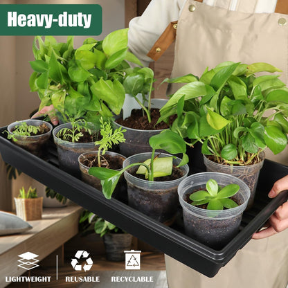 Seed Starter Kit - 10 Pack 1020 Seed Trays with 2 Seedling Heat Mats for Plants (10"x20.5"), Complete Seed Germination Kit for Indoor Gardening, Greenhouse Accessories Gardening Gifts