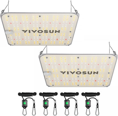 VIVOSUN 2-Pack VS1000E LED Grow Light with Full Spectrum Diodes, Sunlike Plant Light for Indoor Plants Seedling Veg and Bloom in 2x4/3x3 Grow Tents Greenhouses