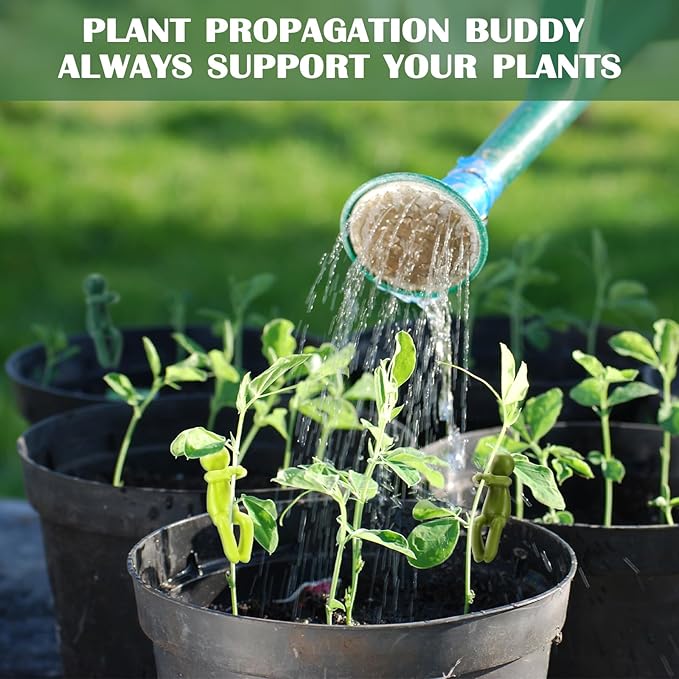 Plant Propagation Friends, Leaf Buddy Plant Support for Sprouts, Stems, Shoots and Cuttings, Growth Tool for a Plant Propagation Station Indoor Garden Funny Gift for Plant Lover (3, Yellow)