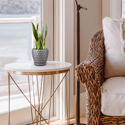 Oairse 4 inches Ceramic Planter Pots 3 Set of Small Round Flower Pots with Drainage Hole and Ceramic Tray for Succulents Cactus Indoor Outdoor Garden Home Windowsill