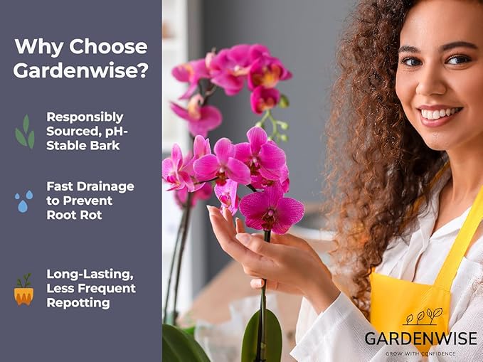 Premium Orchid Bark for Potting Mix – Ready-to-Use Pine Bark for Indoor Plants, Orchid Repotting & Soil Mix Creation, Ideal Orchid Medium (2 quarts)