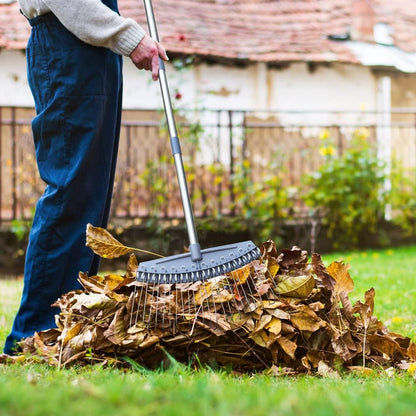 Colwelt Thatch Rake -24 Steel Tines, Dethatching Rakes with 54’’ Lightweight Stainless Steel Handle, Yard Dethatcher Rakes for Lawn(Pine Needles, Dead Grass, Thatch, Leaves, Mulch)