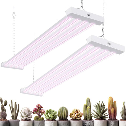 Barrina TX-L63 3FT LED Grow Light, 126W (2 x 63W), 4 Panels Wider Coverage, Full Spectrum, High PPFD, Super Bright, Linkable, Hanging Fixture, Plant Stand with Grow Light for Indoor Seeding, 2 Packs