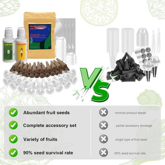 inbloom 12-Pod Salad Greens Seed Pod Kit for AeroGarden, Ahopegarden, Hydroponic Garden with Spinach, Buttercrunch, Paris & American Lettuce, Swiss Chard, Wild Cabbage