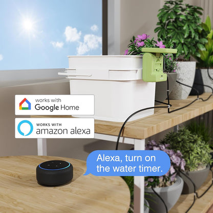 Raddy WS-2 Wi-Fi Automatic Watering System, Solar Drip Irrigation System, APP Control with Flexible Mini Hub, Water Shortage Alert, 2600mAh Built-in Battery, Easy DIY for Potted Plants, Balcony