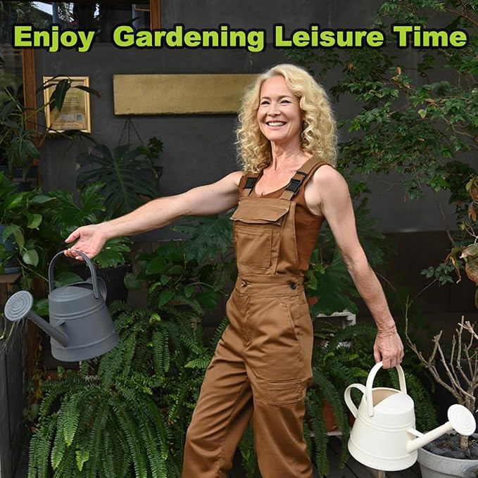 1 Gallon Watering Can for Plants, Watering Cans for Indoor&Outdoor Gardening, Water Can with Ergonomic Movable Handle (Dark Grey)