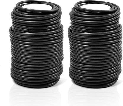 Decoroca Soft Plant Ties for Support - 65.6' Reusable Waterproof Plant Wire, Garden Twist, Office Organization and Decoration Binding（2pcs/Black）