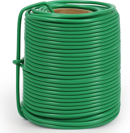 Tenn Well Garden Wire, 164 Feet 3.5mm Soft Plant Ties, Gardening Twist Ties for Climbing Plants, Tomatoes, Climbing Roses, Indoor & Outdoor Plants