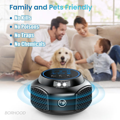 2 Pack Ultrasonic Rodent Repeller Plug-in,Indoor Electronic Device for Mice, Rats, Squirrels, Roaches, Ants, and Spiders for Home, Kitchen, Garage, Attic