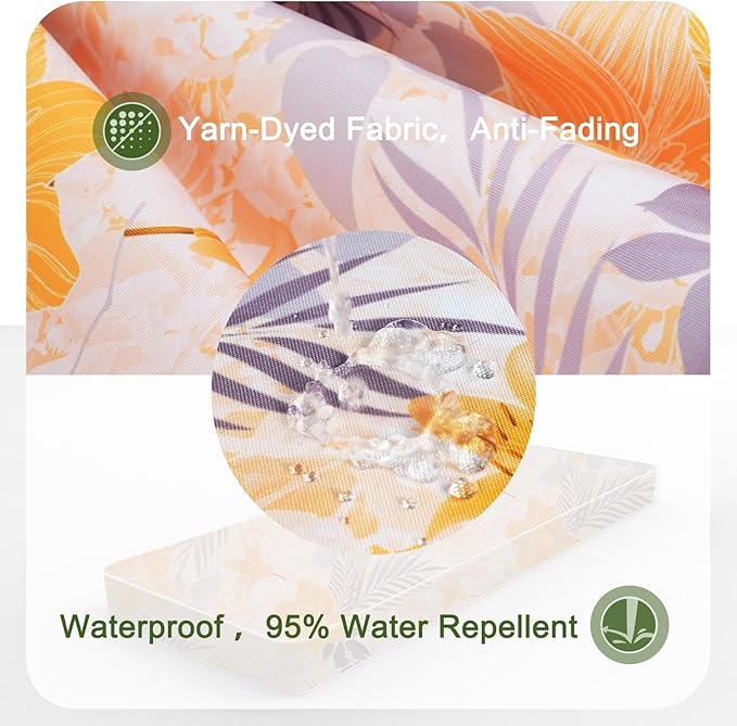 Porch Shield Outdoor Bench Cushion Cover – Waterproof Swing Cushion Cover for Patio Furniture Loveseat (Not Insert) Summer Blossom 48" W x 18" D x 3" H